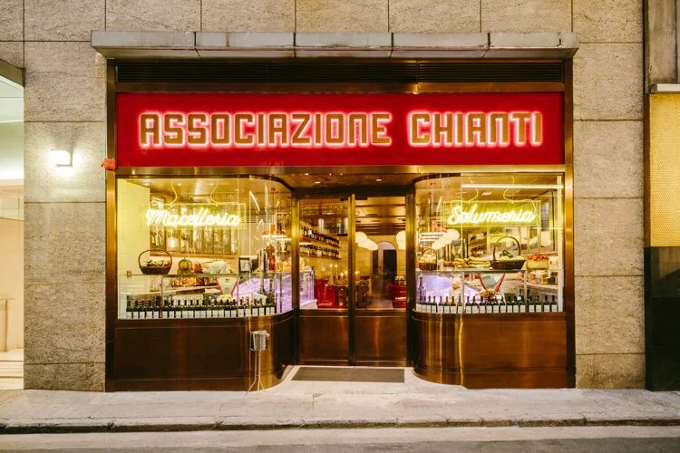Store front of the Italian steakhouse, Associazione Chianti, in Wan Chai.
